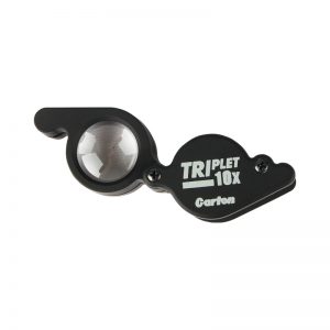Alfa Mirage Carton Loupe Pro 10X with 18mm Steinheil Triplet lens, 106-072. Genuine Japanese precision jewelry magnifier.