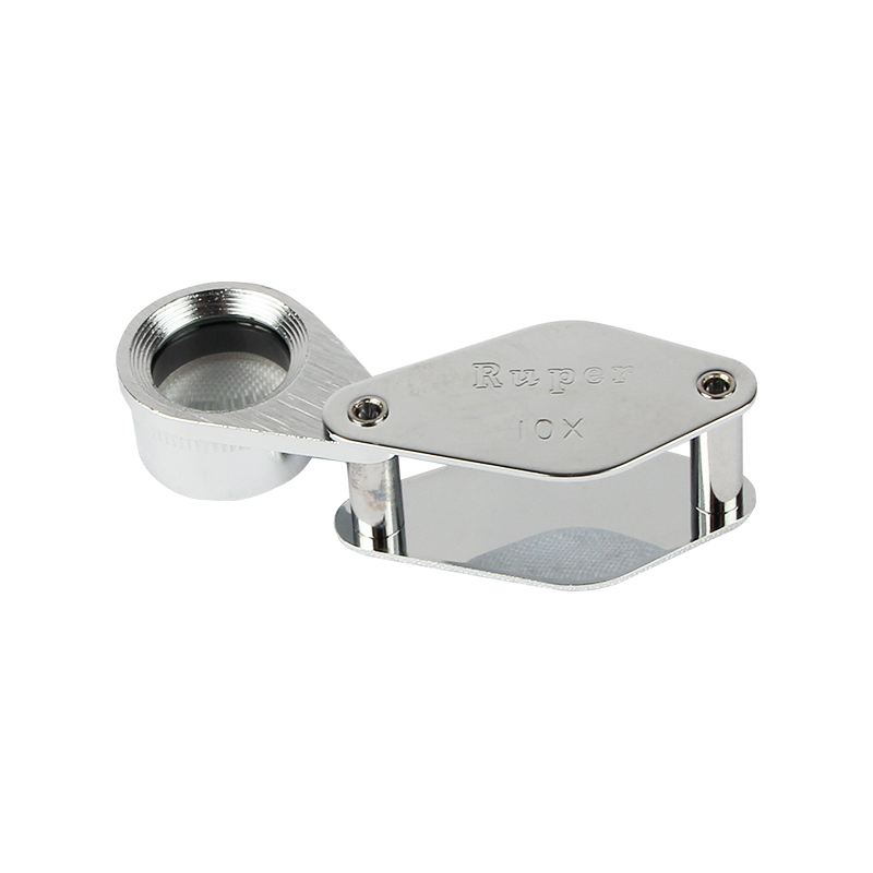 Top profile of the Alfa Mirage Ruper ten times magnification diamond loupe showing official model engravings. Top profile of the Alfa Mirage Ruper ten times magnification diamond loupe showing official model engravings.