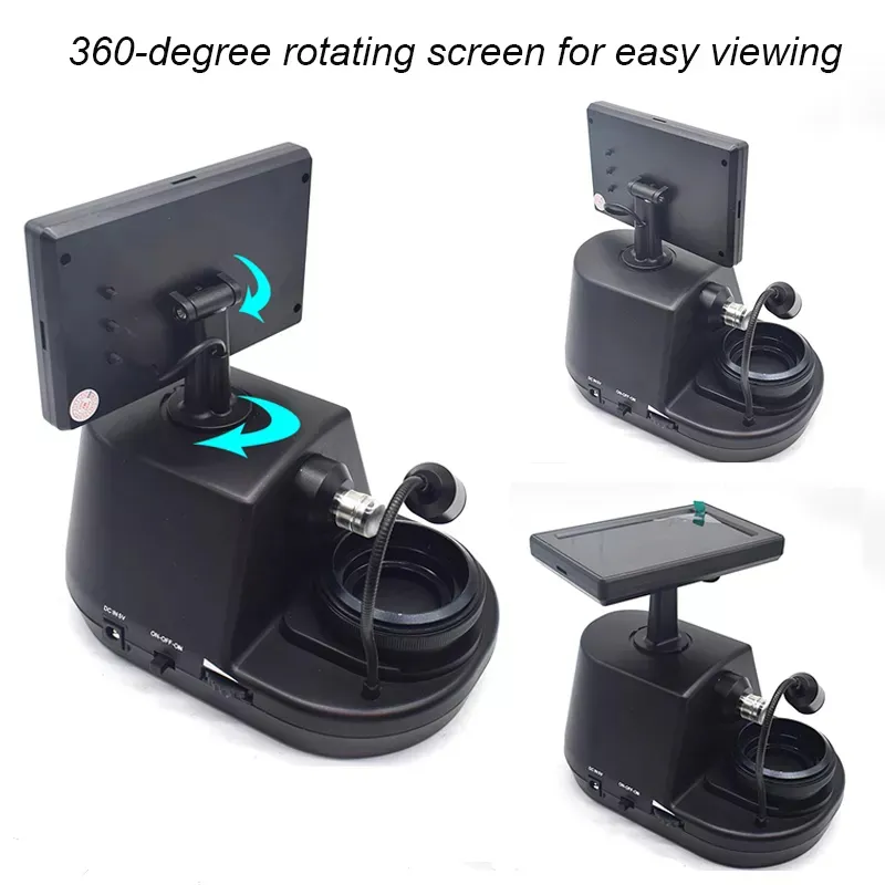 Multi-angle showcase demonstrating the 360-degree rotating and tilting capabilities of the built-in LCD screen. Multi-angle showcase demonstrating the 360-degree rotating and tilting capabilities of the built-in LCD screen.