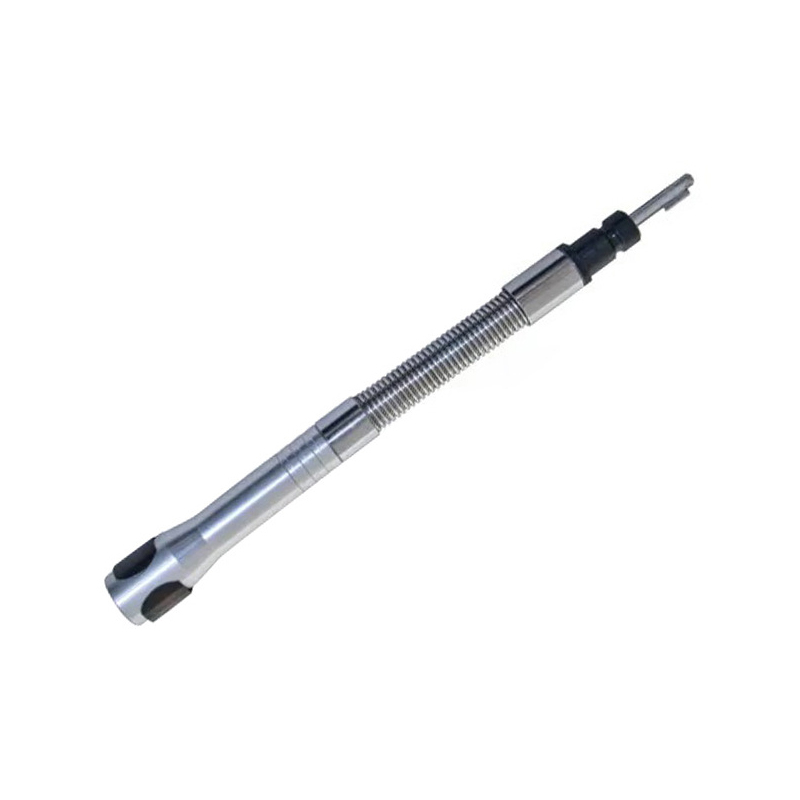 Foredom HP775 Duplex Spring Adapter at an angle, connects key tip shaft to handpiece for flexibility. Foredom HP775 Duplex Spring Adapter at an angle, connects key tip shaft to handpiece for flexibility.
