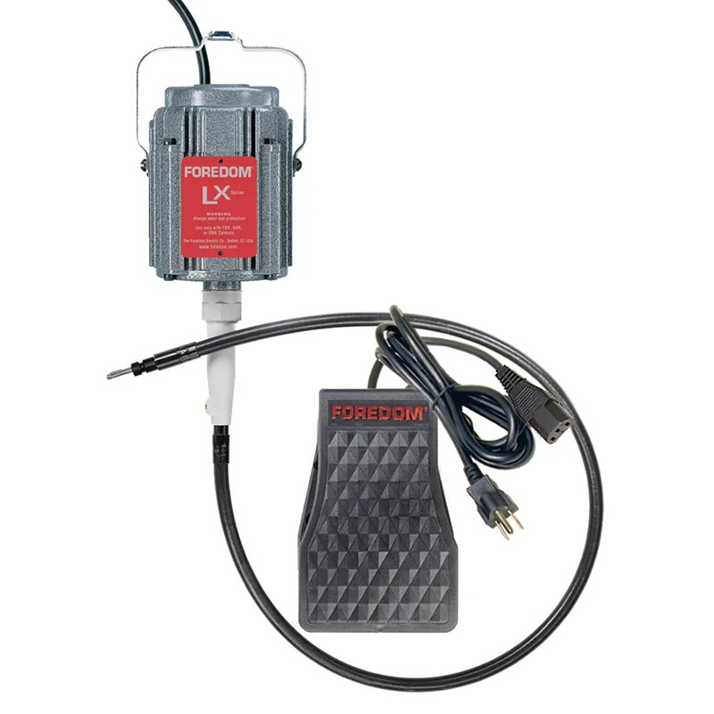 Foredom M.LX-TXR Hang-Up Motor and TXR Foot Control Kit, high torque low speed for stone setting. Foredom M.LX-TXR Hang-Up Motor and TXR Foot Control Kit, high torque low speed for stone setting.