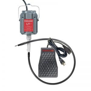 Foredom M.LX-TXR flexible shaft machine kit with high torque motor and variable speed foot control.