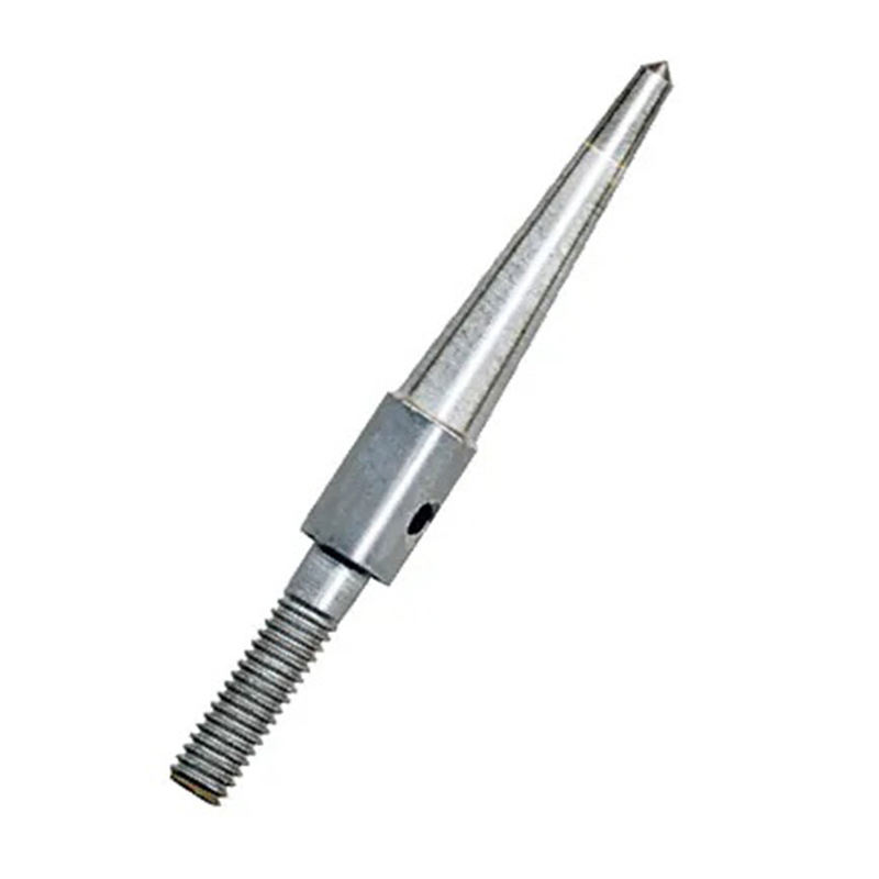 Isolated image of a Foredom Carbide Stylus Tip, a slender metal cone with a sharp point and threaded shaft. Isolated image of a Foredom Carbide Stylus Tip, a slender metal cone with a sharp point and threaded shaft.