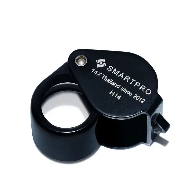 SmartPro 14X H14 triplet loupe with high resolving power for forensic-level detail on engravings.