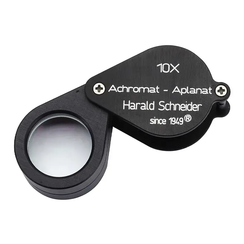 Harald Schneider L2 10x diamond loupe with Achromat-Aplanat lenses for professional gemstone grading.