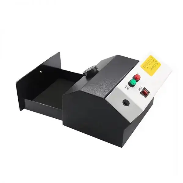 A dual shortwave and longwave ultraviolet UV lamp cabinet for gemstone identification.
