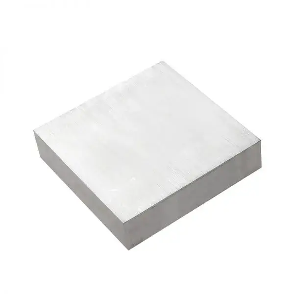 A square, high-polished steel bench block anvil used for flattening, stamping, and shaping metal wires and sheet jewelry.