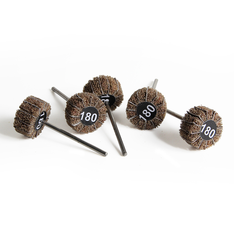 adn® mini hybrid mounted emery wheels cylinder shape Five-piece set of Thailand-made ADN 20x10mm hybrid cylinder mounted emery wheels in 180# coarse grit on 2.35mm shanks.