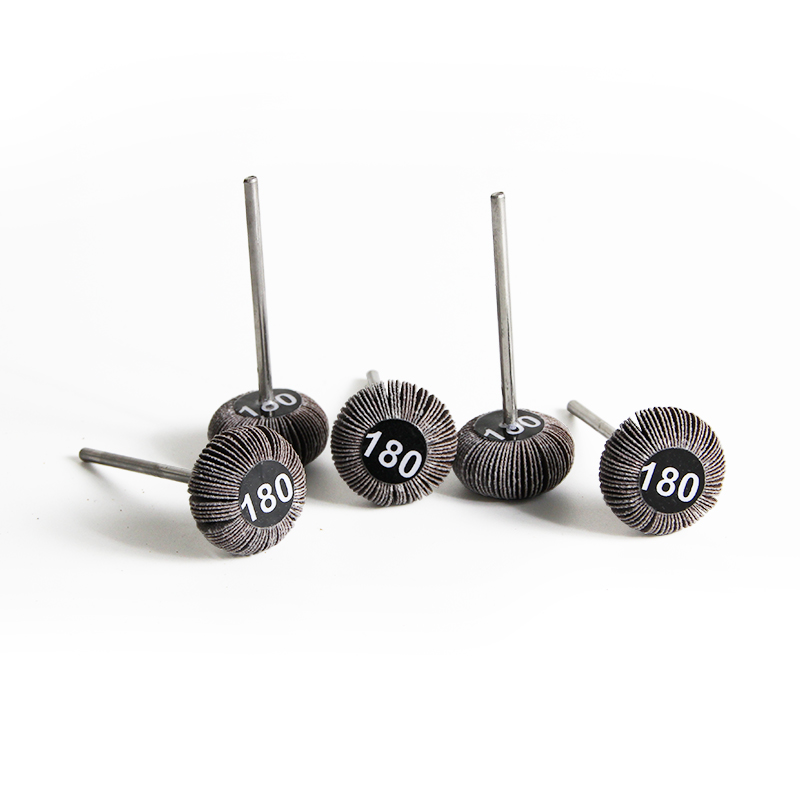 adn® mini mounted emery wheels oval shape Five-piece set of Thailand-made ADN 20x10mm oval-shaped mounted emery wheels in 180# coarse grit on 2.35mm steel shanks.