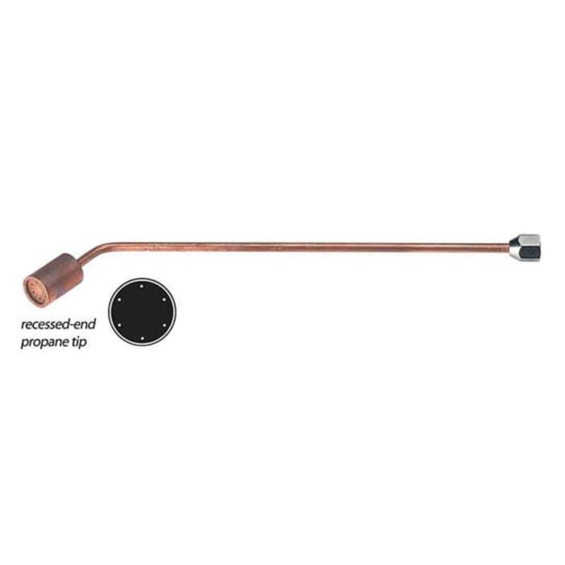 miller® smith torch tip heating tips Side layout of the Miller Smith #13717 6-hole recessed-end propane heating tip with orifice configuration diagram.