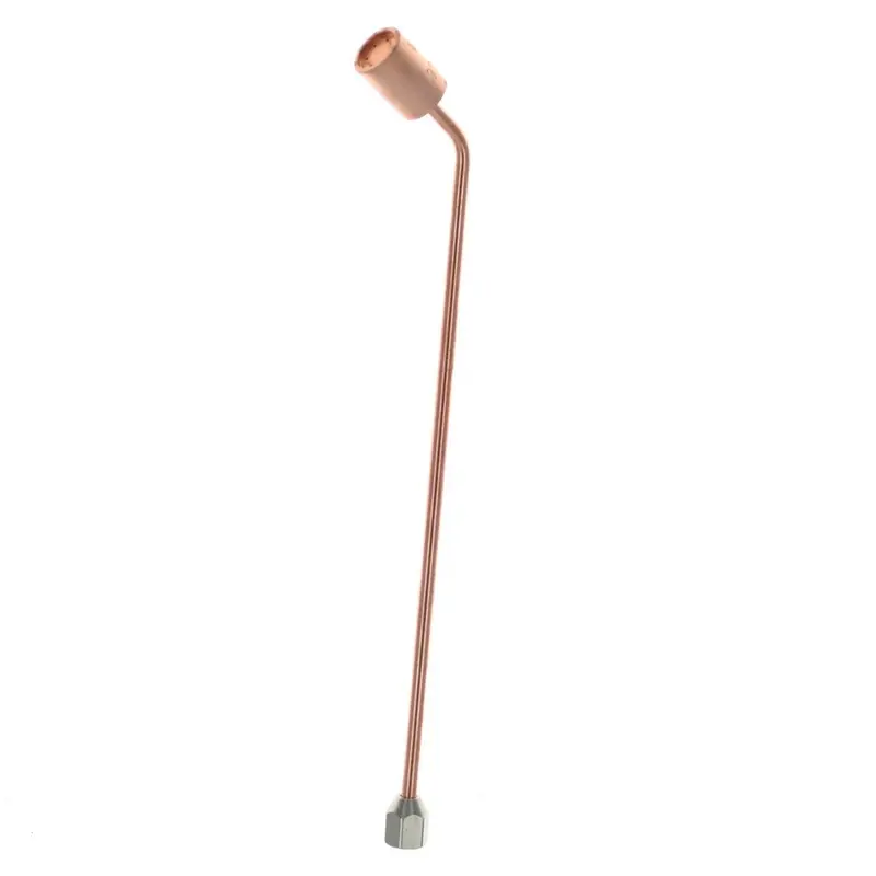 miller® smith torch tip heating tips Upright angled view of the Miller Smith 6-inch heating tip highlighting the flared copper nozzle for broad-flame metal melting.