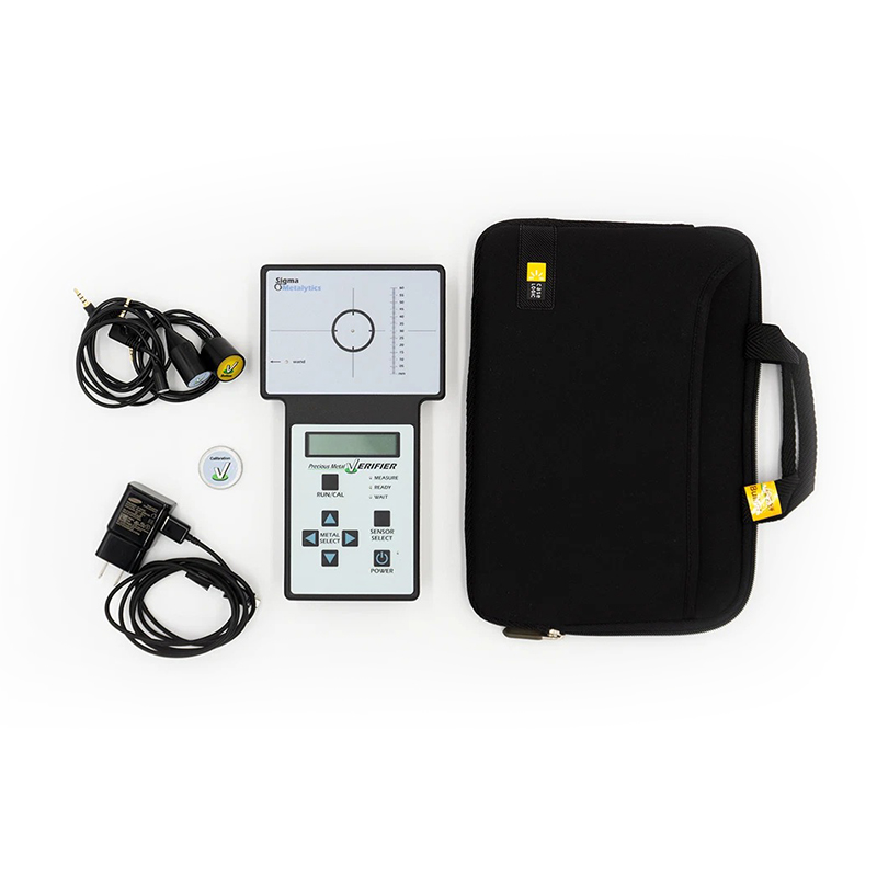 sigma metalytics precious metal verifier pmv original Sigma Metalytics PMV Original set with carrying case, sensors, charger, and calibration disc
