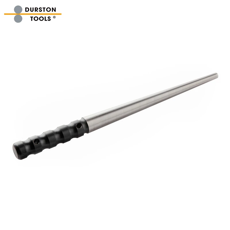 Durston Tools professional tapered steel ring mandrel with grooved handle.