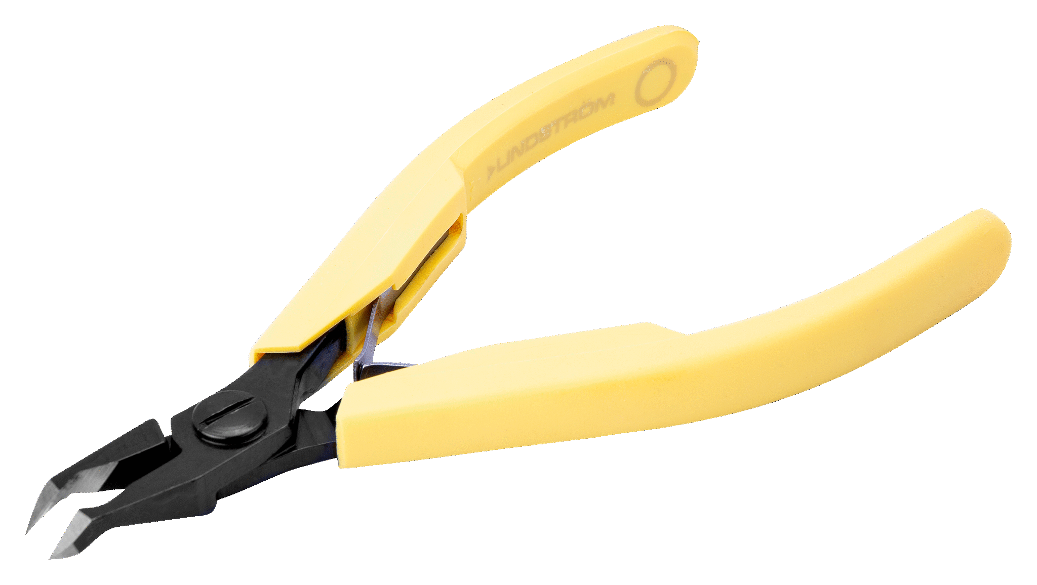 lindstrom® 80 series cutters #8248 Isolated side view of the Lindstrom 8248 precision diagonal cutter with yellow ESD-safe handles.