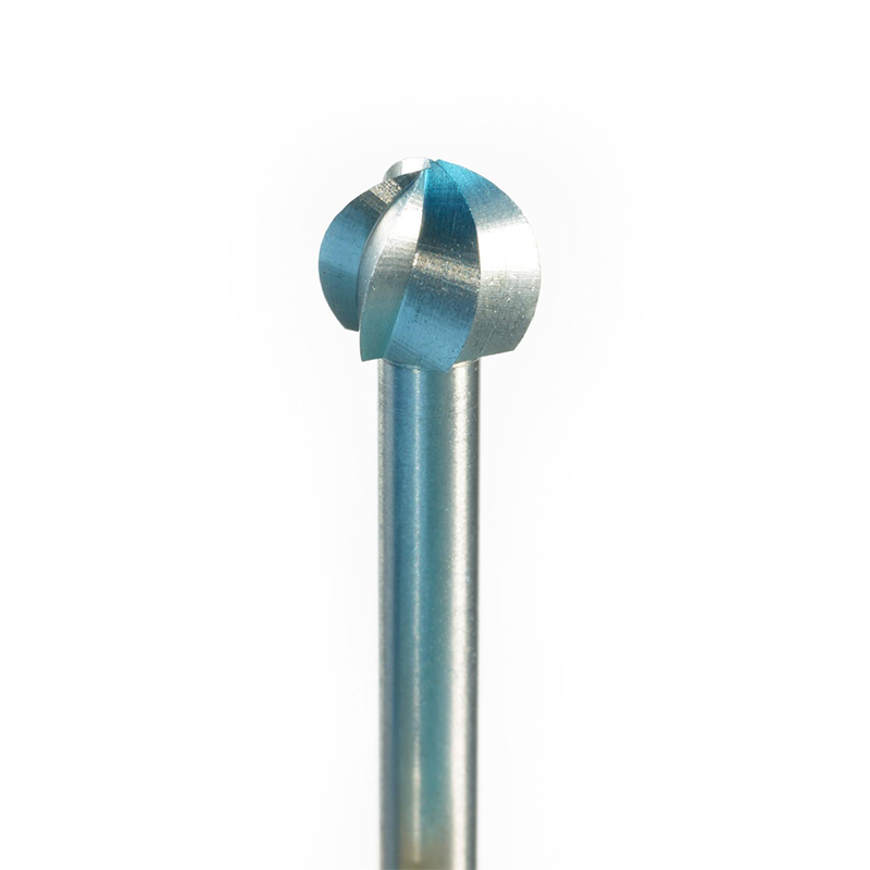 niqua® 171c wax burs Macro view of the NIQUA SUPER Q 171C tool steel wax bur head mounted on a 2.35mm shank.