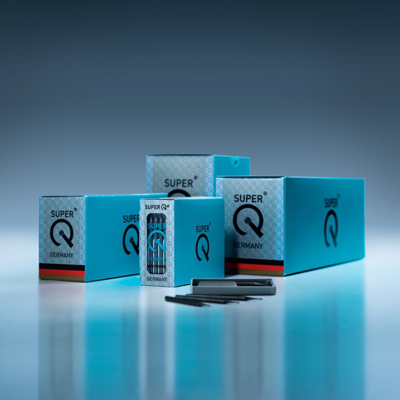 niqua® fk tool steel burs krause German retail and workshop box packaging for NIQUA SUPER Q precision rotary jewelry burs.