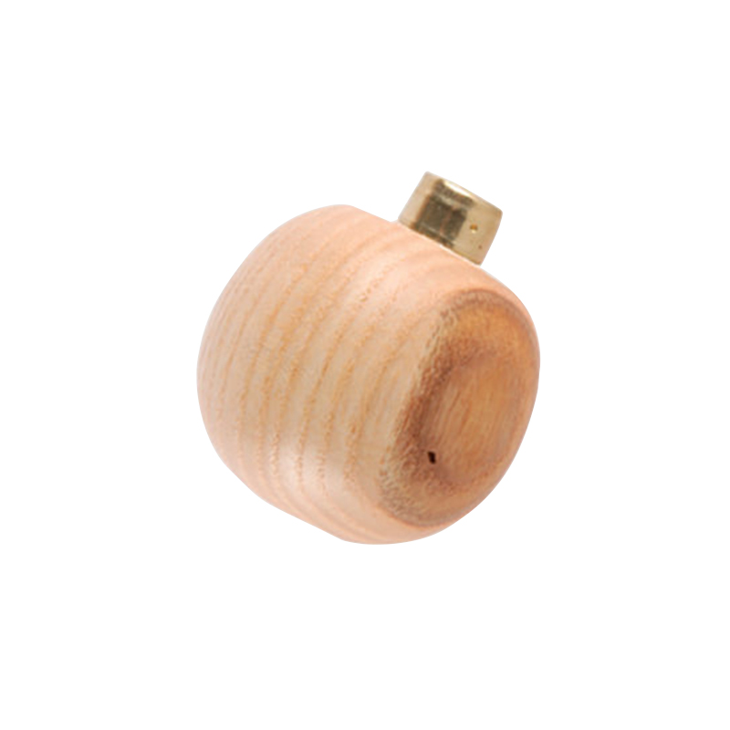 technique® asic handle ball Perspective profile showcasing the natural wood grain and contour of the 40mm ball-shaped jewelry graver handle.