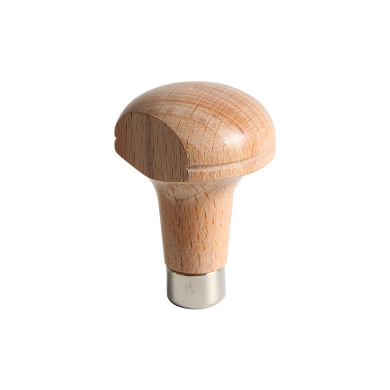 technique® asic handle for beading tools Perspective profile highlighting the smooth wooden palm surface and ergonomic contours for stone setting operations.
