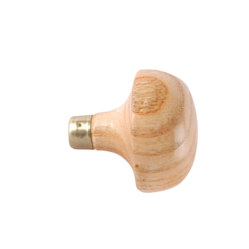 technique® asic handle mushroom short Reverse side profile showcasing the smooth turned beech wood finish and contoured underside of the mushroom head.