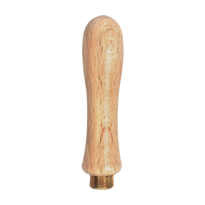 technique® asic handle for hand file Direct vertical orientation showing the proportioned length and contoured grip of the French beech hand file handle.