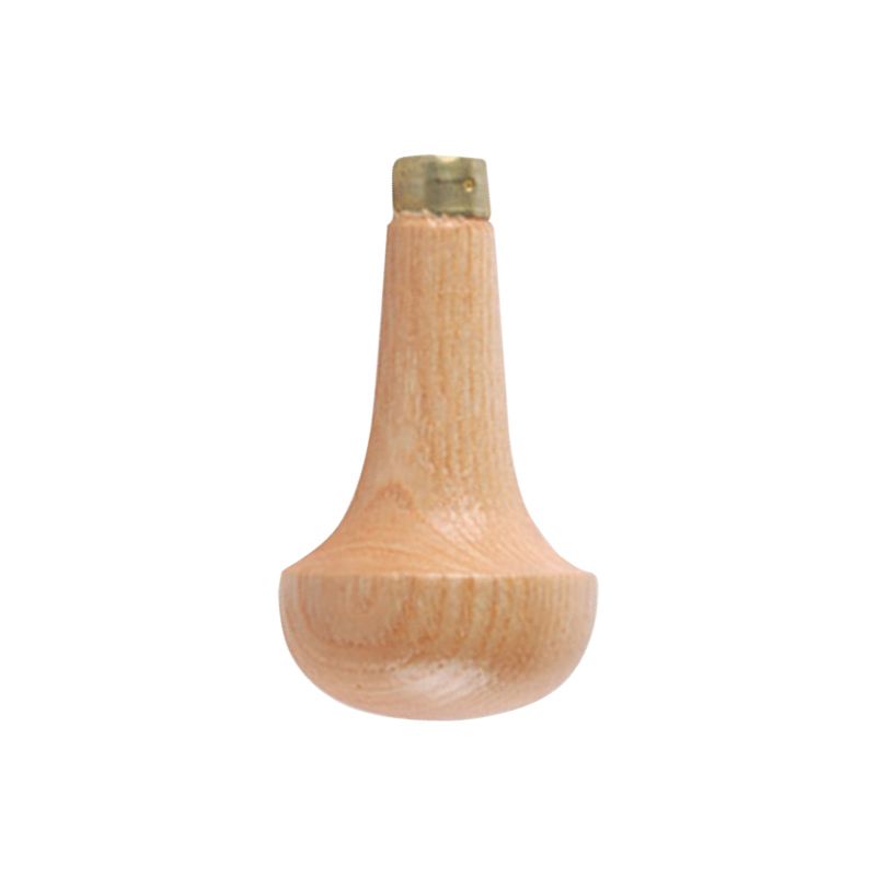 technique® asic handle mushroom long Vertical orientation showing the elongated taper and brass socket mouth ready for jewelry graver tang insertion.