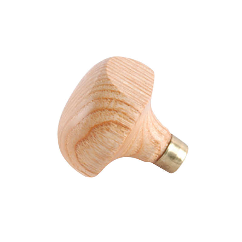 technique® asic handle mushroom w/flat Perspective profile of the TECHNIQUE ASIC #18453 flat-sided mushroom graver handle showing the brass ferrule and turned wood grain.