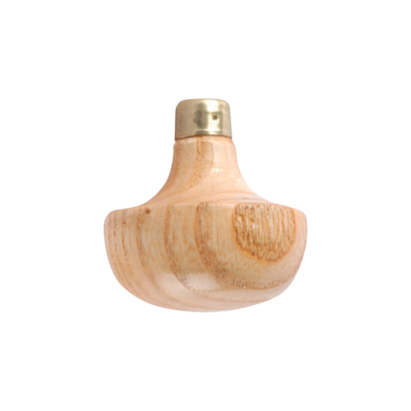 technique® asic handle mushroom short Vertical inverted perspective showing the broad mushroom base and brass ferrule orientation for jewelry gravers.