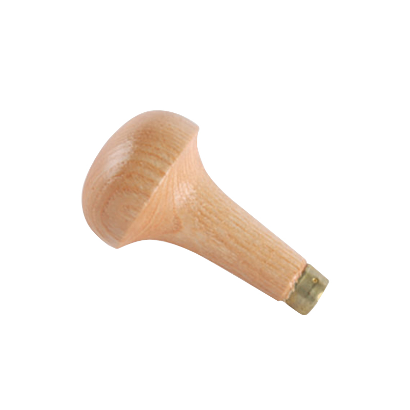technique® asic handle mushroom long Perspective profile of the TECHNIQUE ASIC #18452 long mushroom graver handle showing the brass collar and beech wood grain.