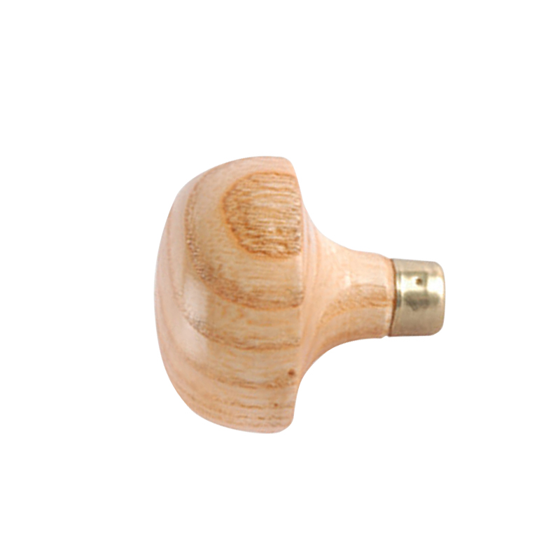 technique® asic handle mushroom short Horizontal view displaying the compact 34mm proportion and ergonomic waist taper of the #18451 graver handle.