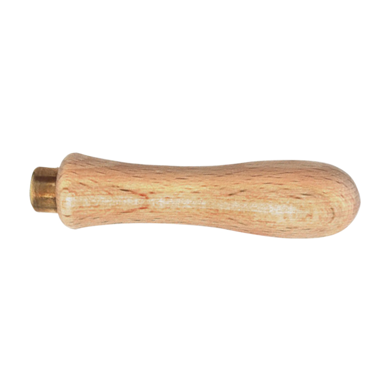 technique® asic handle for hand file Horizontal profile showcasing the ergonomic contoured waist and rounded tail of the 110mm beech wood file handle.
