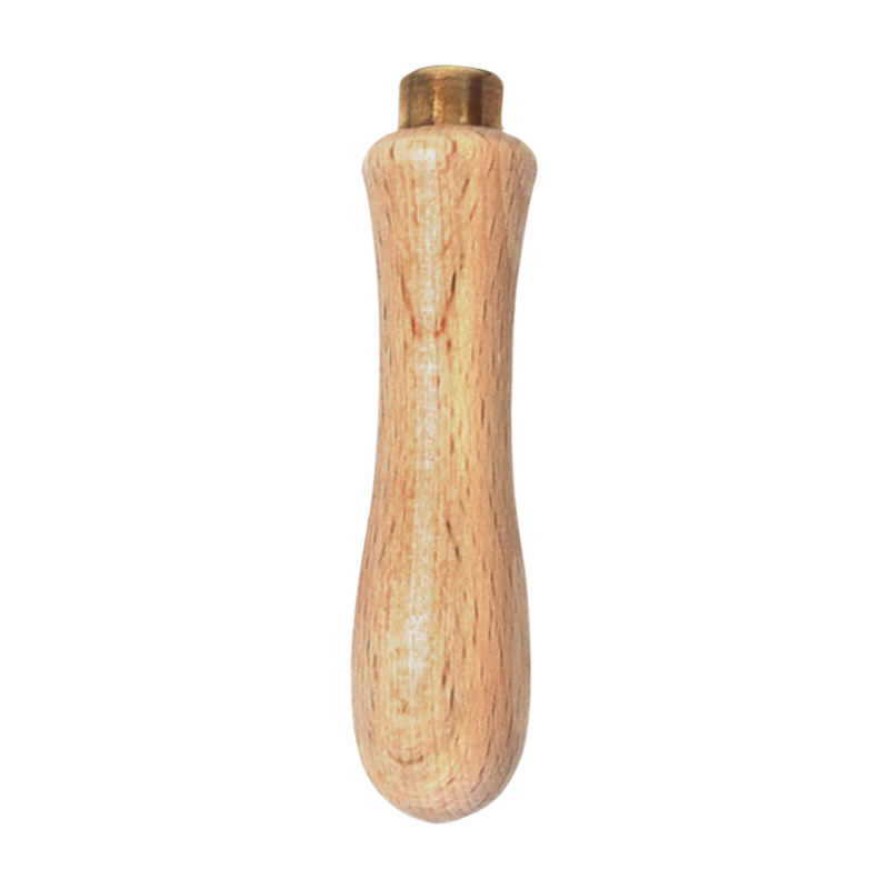 technique® asic handle for hand file Vertical upright perspective detailing the brass socket collar and ergonomic taper of the #18468 file handle.