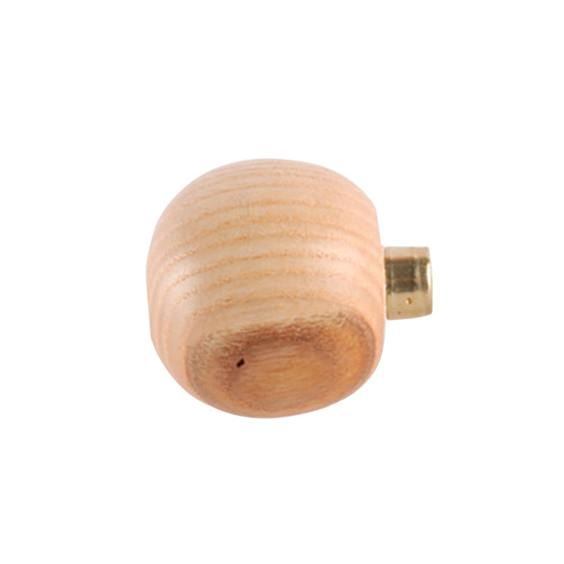 technique® asic handle ball Horizontal orientation of the round beech wood graver handle detailing the brass collar socket for steel tang insertion.