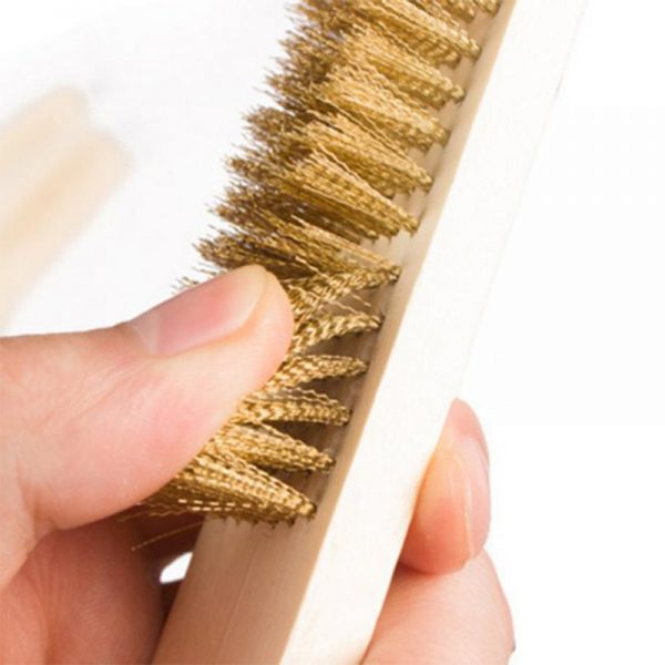 wooden handle brass brush jybs