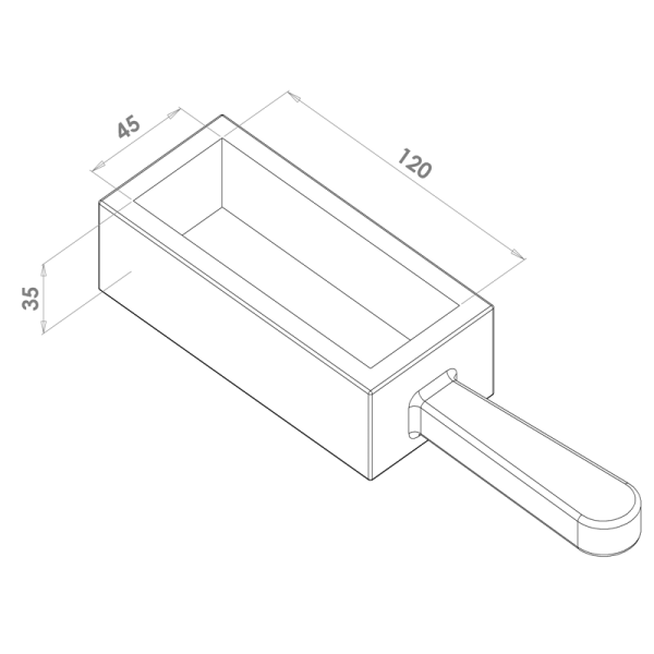 durston® open ingot mold 120x45mm