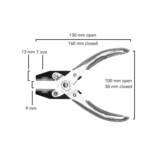 maun® nylon jaws flat nose parallel plier 140mm