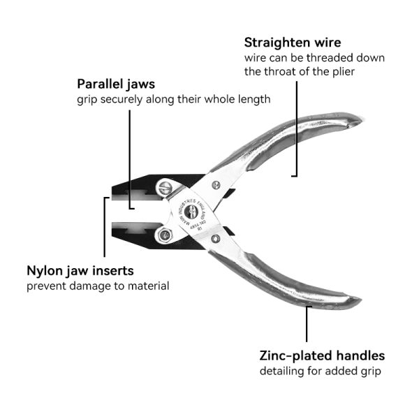 maun® nylon jaws flat nose parallel plier 140mm
