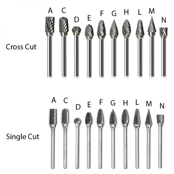 tungsten carbide bur single cut jybs