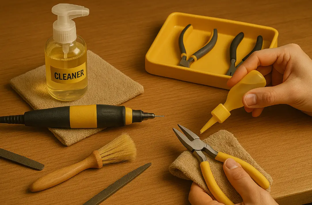 maintain and clean jewelry making tools