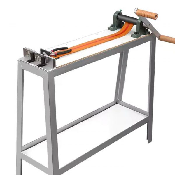 angled view of the high stand manual wire drawing bench highlighting its elevated design