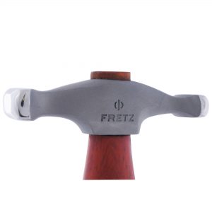 close up of the Fretz HMR 2 Wide Raising Hammer head clearly showing its wide faces and FRETZ brand engraving