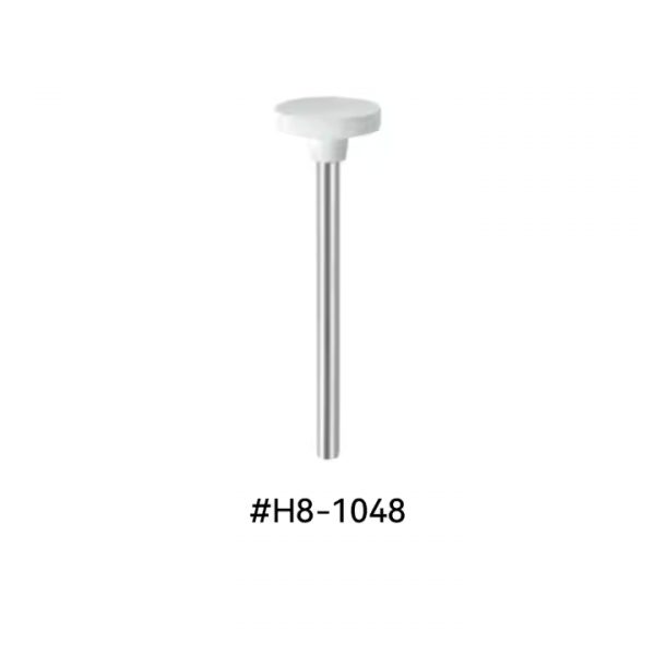 EVE UNIVERSAL H8M-1148 black silicone polishing wheel, mounted for precision polishing