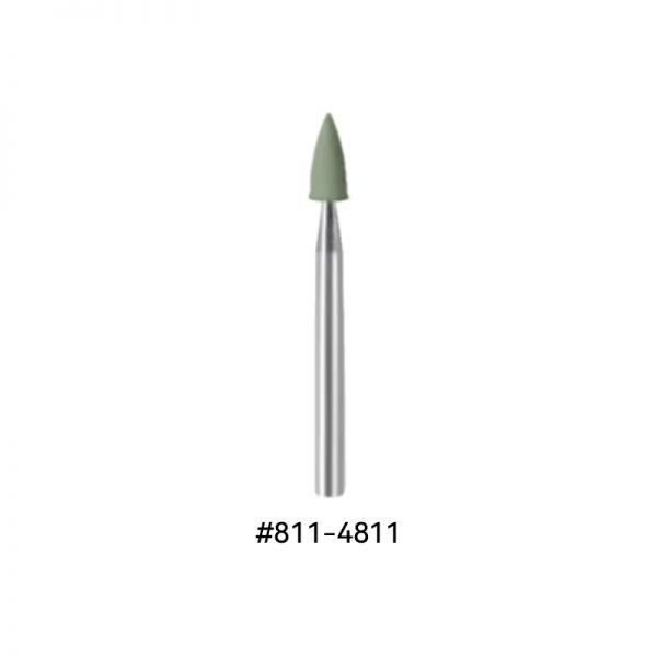 EVE® EVEFLEX 3.3x7.5mm silicone polishing bur in grass green, part #811-4811. Ideal for dental work