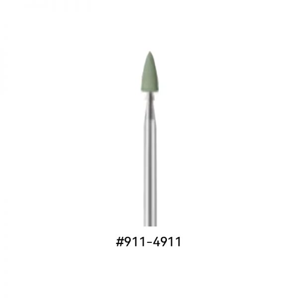 EVE® EVEFLEX 3.3x7.5mm silicone polishing bur in light green, part #911-4911
