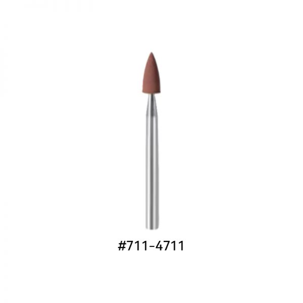 EVE® EVEFLEX 3.3x7.5mm silicone polishing bur in reddish-brown, part #711-4711