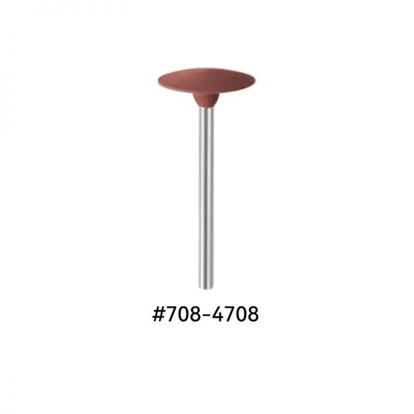 EVE® EVEFLEX Silicone Polishing Wheel #708-4708, 14.5x2.5mm knife edge, reddish brown
