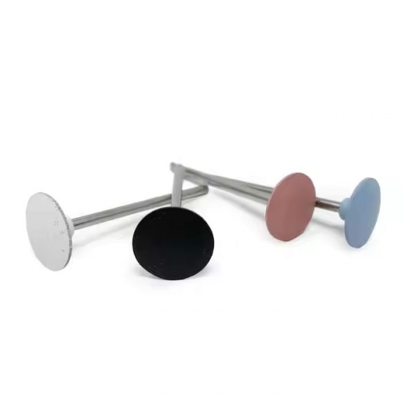 Four EVE UNIVERSAL H16 knife edge silicone polishers in white, black, pink, and blue