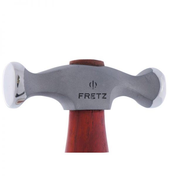 fretz plannishing Hammer with wooden handle showing flat and dome faces