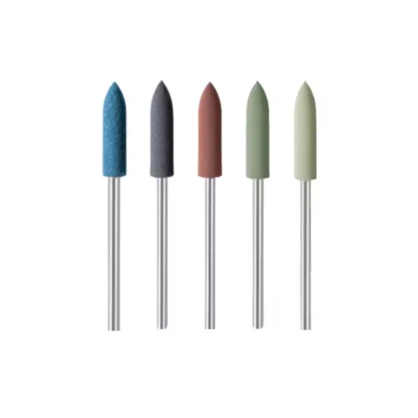 Set of five EVE® EVEFLEX TECHNIK Silicone Polishers 5x16MM, assorted colors