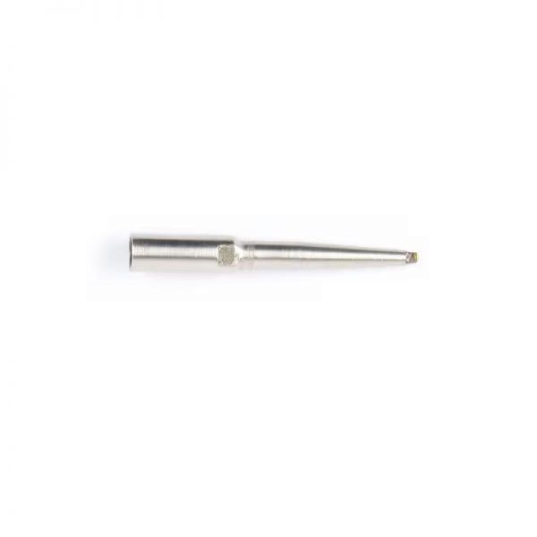 Top down view of a silver MCD Diamond Engraving Point emphasizing the shape and delicate diamond tip