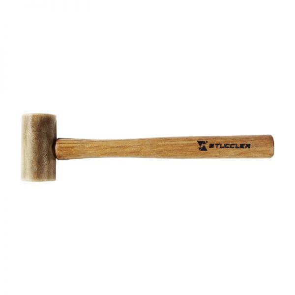 A single Stucler rawhide mallet, viewed from the side